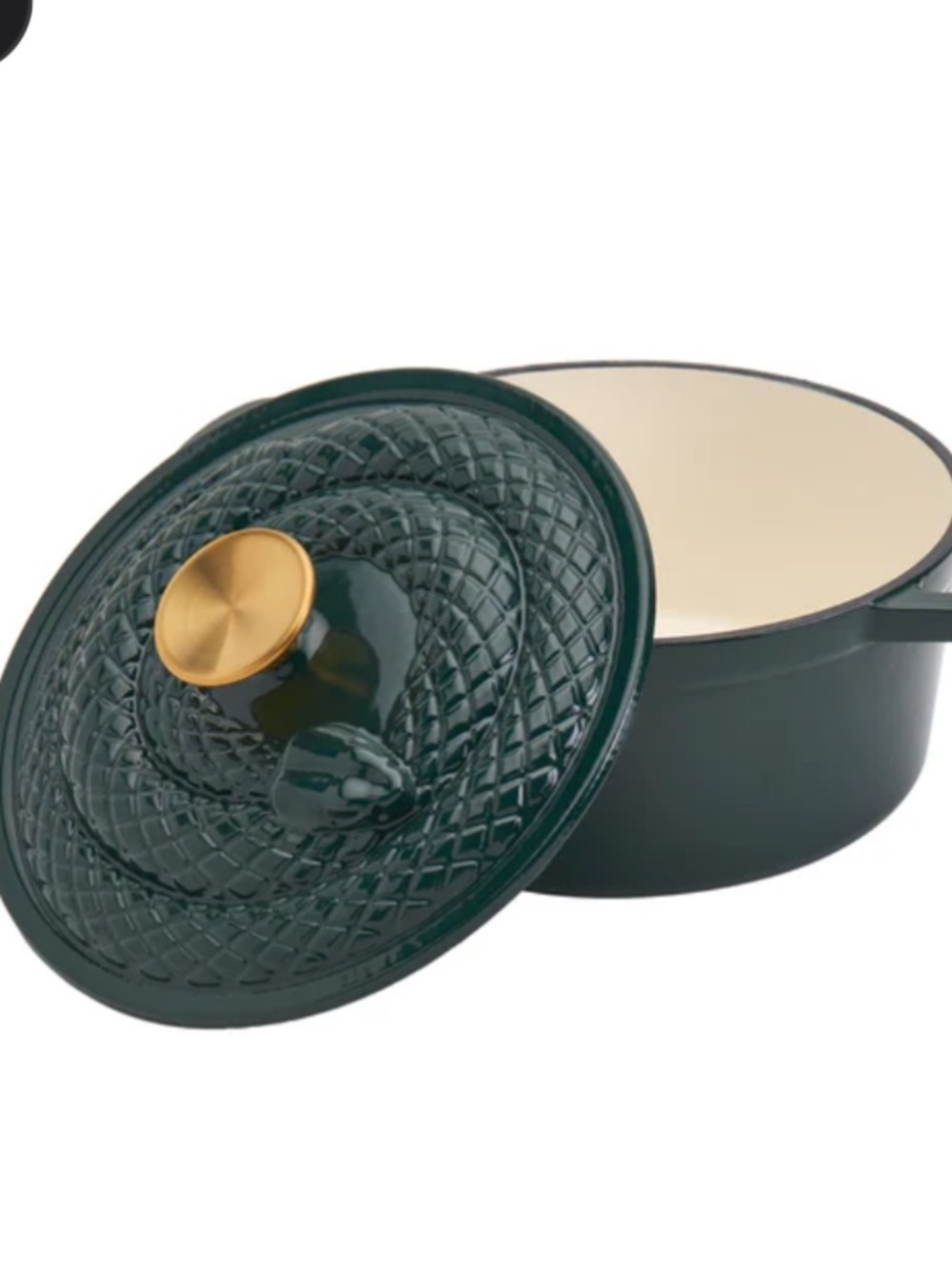 BNIB 3-Quart Enameled Cast Iron Snake Dutch Oven Smith & Clark - Picture 3 of 9